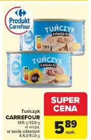 Carrefour Tuńczyk kawałki w sosie własnym Carrefour Classic oferta