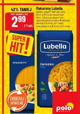 Polomarket Makarony Lubella, różne rodzaje, 400 g oferta