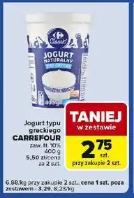 Carrefour Express Jogurt naturalny lekki typ grecki Carrefour Classic oferta