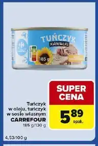 Carrefour Express Tuńczyk kawałki w sosie własnym Carrefour Classic oferta