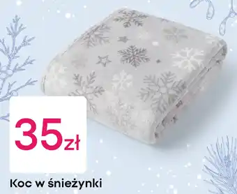 Koc w śnieżynki