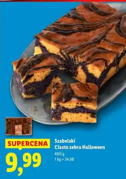 Lidl Ciasto zebra Halloween Szabelski oferta