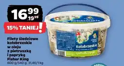 Netto Filety śledziowe kołobrzeskie w oleju z pietruszką i papryką Fisher King oferta