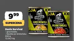 Netto Danie w puszce grochówka z kiełbasą i boczkiem po bretońsku Survival oferta