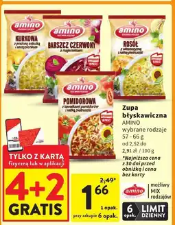 Intermarche Zupa błyskawiczna AMINO wybrane rodzaje 57-66 g oferta