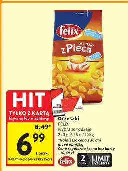Intermarche Orzeszki FELIX wybrane rodzaje 220 g, 3,18 zł / 100 g oferta