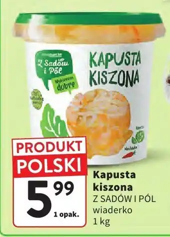 Kapusta kiszona Z SADÓW I PÓL wiaderko
