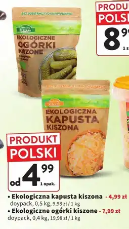Intermarche Ogórki ekologiczne kiszone Intermarche oferta