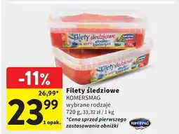 Intermarche Filety śledziowe KOMERSMAG wybrane rodzaje oferta