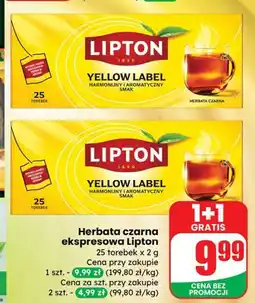 Dino Herbata czarna ekspresowa Lipton Yellow Label oferta