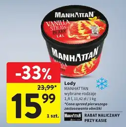 Intermarche Lody MANHATTAN wybrane rodzaje oferta