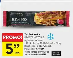 Intermarche Zapiekanka PROSTE HISTORIE wybrane rodzaje Margherita, Kebab oferta