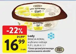 Intermarche Lody BRACIA KORAL wybrane rodzaje oferta