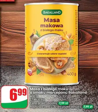 Masa z białego maku o smaku marcepanu Bakalland