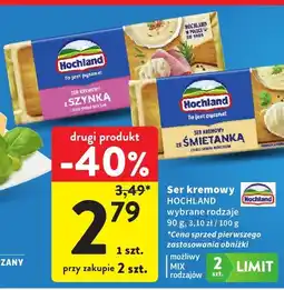 Intermarche Ser kremowy Hochland ze śmietanką oferta