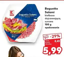 Kaufland Baguette Salami kiełbasa dojrzewająca surowa 100 g K-Classic oferta