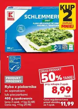 Kaufland Ryba z piekarnika ze szpinakiem Schlemmer oferta
