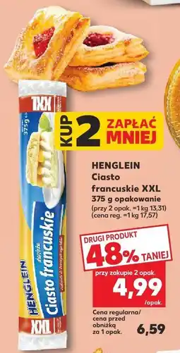 Kaufland Ciasto francuskie XXL 375 g Henglein oferta