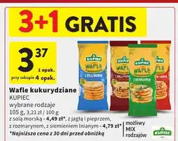 Intermarche Wafle kukurydziane Kupiec różne rodzaje oferta