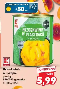 Kaufland Brzoskwinie w syropie plastry K-Classic oferta