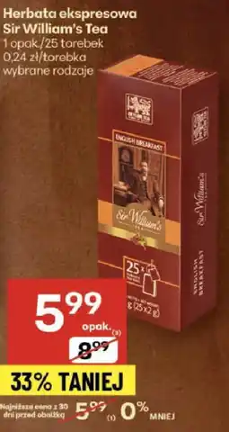 Delikatesy Centrum Herbata ekspresowa Sir William's Tea oferta