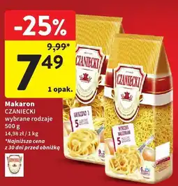 Intermarche Makaron Czaniecki różne rodzaje oferta