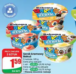 Dino Serek kremowy Bakuś różne rodzaje Bakoma oferta