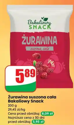 Dino Żurawina suszona cała Bakaliowy Snack oferta