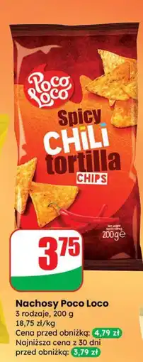 Dino Nachosy Poco Loco Spicy Chili Tortilla Chips oferta