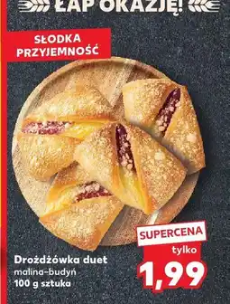 Kaufland Drożdżówka duet malina-budyń Kaufland oferta