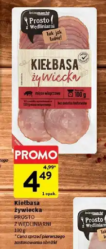 Intermarche Kiełbasa żywiecka PROSTO Z WĘDLINIARNI oferta