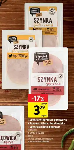 Intermarche Szynka z fileta z kurczat PROSTO Z WĘDLINIARNI oferta