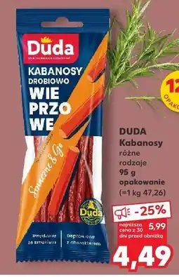 Kaufland Kabanosy różne rodzaje Duda oferta