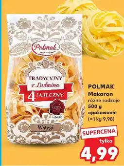 Kaufland Makaron tradycyjny z jajeczny 500 g różne rodzaje Polmak oferta