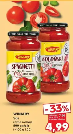 Kaufland Sos 500 g słoik różne rodzaje Winiary oferta
