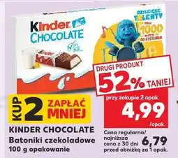Kaufland Batoniki czekoladowe Kinder Chocolate 100 g oferta