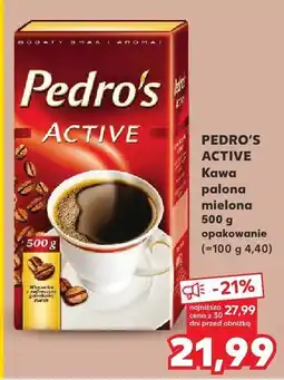 Kaufland Kawa palona mielona 500 g Pedro's Active oferta