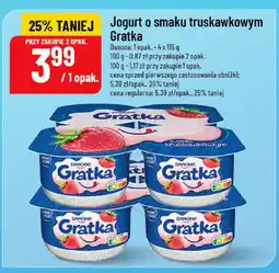 Polomarket Jogurt o smaku truskawkowym Gratka Danone 4-pak oferta