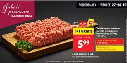Biedronka Mięso mielone chude z szynki wieprzowej 1+1 GRATIS Kraina Mięs oferta