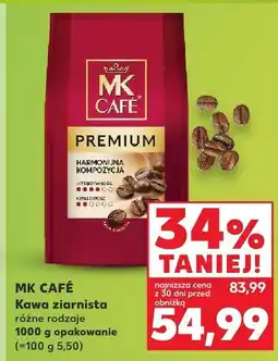 Kaufland Kawa ziarnista Premium różne rodzaje MK Café oferta