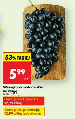 Biedronka Winogrono mołdawskie na wagę Biedronka oferta