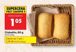 Biedronka Ciabatta, 80 g Biedronka oferta