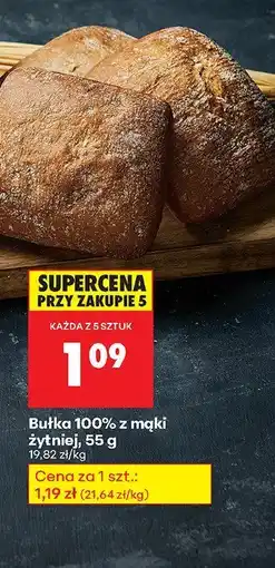 Biedronka Bułka 100% z mąki żytniej Biedronka oferta