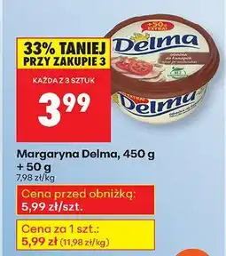 Biedronka Margaryna 450 g + 50 g Delma oferta