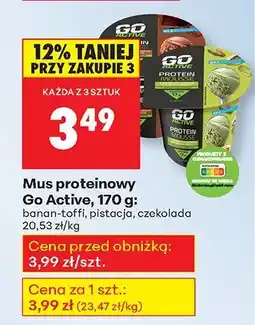 Biedronka Mus proteinowy banan-toffi Active oferta
