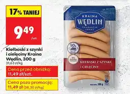 Biedronka Kiełbaski z szynki i cielęciny Kraina Wędlin, 300 g oferta