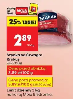 Biedronka Szynka od Szwagra Krakus oferta