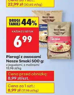 Biedronka Pierogi z owocami Nasze Smaki 500 g z jagodami, z malinami oferta