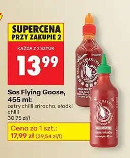 Biedronka Sos Flying Goose, 455 ml: ostry chilli sriracha oferta
