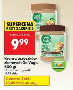 Biedronka Krem z orzeszków ziemnych Go Vege, 500 g: z kawałkami oferta